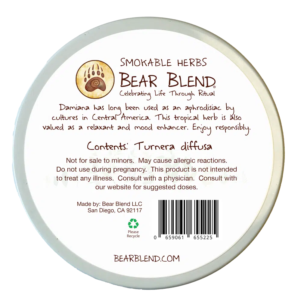 Damiana-NonOG-Back - Bear Blend