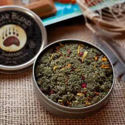 RYO Shaman Open Tin on Burlap - Amanda Smith - Optimized Promo Image - Bear Blend